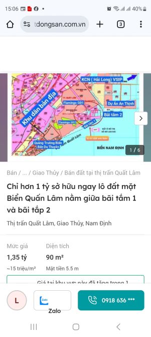 chủ cần bán lô đất khu du lịch Biển Quất Lâm, Nam Định - 5
