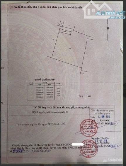Bán nhà nằm 1 sẹc của Phan Văn Hớn-xã  Xuân Thới Thượng - Huyện Hóc Môn. DT100m2, giá 950t - 6