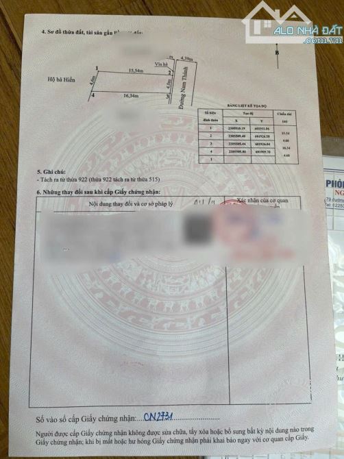 bán lô đất mặt đường Nam Thành. Hải An - Diện tích:67m - vị trí Mặt đường đẹp đi lại thuận