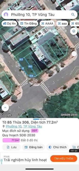 🇻🇳CCDV-MS.T4 - Bán 2 lô TĐC 1.65 ha p Rạch Dừa tp HCM. Giá 6.7 tỷ - 1