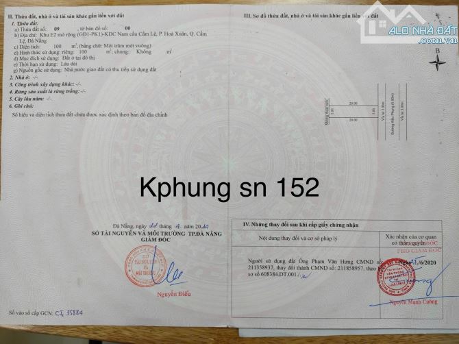 Bán đất đường Kiều Phụng lên số nhà 152 thuộc Hoà Xuân, Đà Nẵng - 1