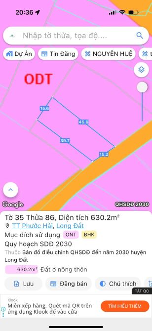 BÁN ĐẤT XÃ PHƯỚC HẢI - TP HỒ CHÍ MINH; VIEW NÚI MINH ĐẠM - CÁCH BIỂN 4KM  📐3 LÔ LIÊN KỀ - 1