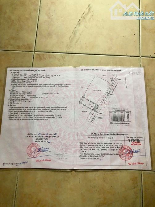 BÁN NHÀ 796/17/94 LÊ ĐỨC THỌ 21,5X12 NGAY NHÀ THỜ GIÁO XỨ HOÀNG MAI 250M2 CHỈ 15,9 TỶ - 1