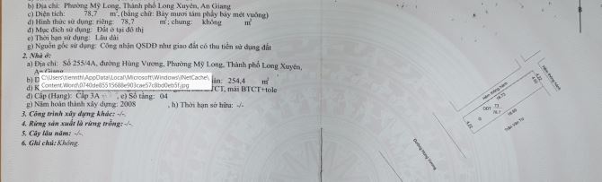 BÁN NHÀ 4 TẦNG 78,7M2, MẶT TIỀN 4,22M TẠI MỸ LONG, LONG XUYÊN - 1