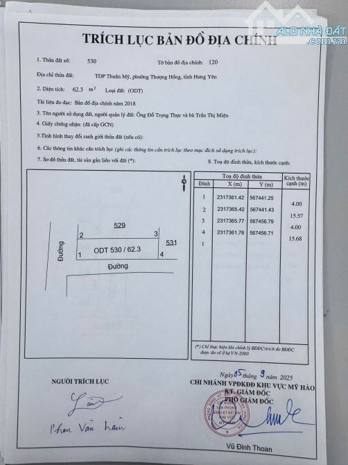 🔥 Bán lô góc đẹp tại Làng nghề Thuần Mỹ – Hòa Phong – Mỹ Hào  • DT: 62.3m² full thổ cư  • - 1