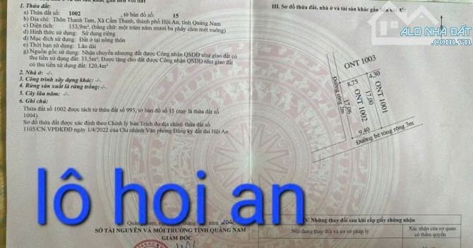 ⭐ ⭐ ⭐ 📌📌📌LÀM VIỆC TRỰC TIẾP GIÁ TỐT !!!✅bán lô đất thanh tam hội an - 1