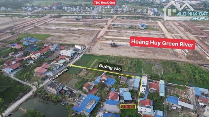 Bán lô đất 75m tại thôn Đầm Đền, Hoa Động, Thủy Nguyên, Hải Phòng giá chỉ từ 1 tỷ 4xx - 1