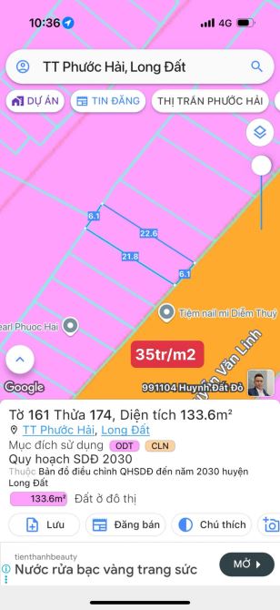Cần bán MẶT TIỀN NGUYỄN VĂN LINH – TT PHƯỚC HẢI – ĐƯỜNG LỚN KINH DOANH BUÔN BÁN - 2