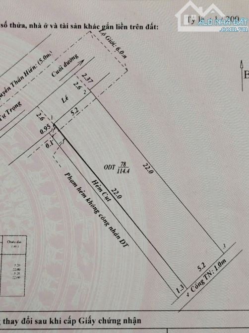Bán nhà cấp 4 vị trí đẹp trung tâm mặt tiền Nguyễn Thần Hiến dt 5.2x22 full thổ cư giá tốt - 2