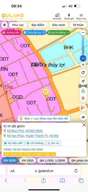 Bán đất tại xã Vạn Phúc, Thanh Trì, Hà Nội, 100m2, nhiều tiện ích - 2