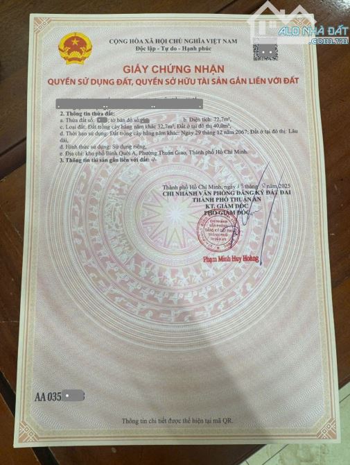 Bán đất 4x18.2m, hẻm Bình Chuẩn 11 p. Bình Chuẩn gần chợ Bình Chuẩn - 2