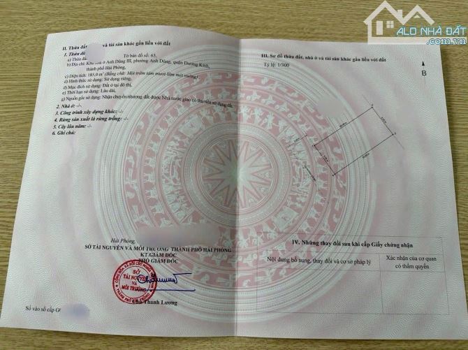 Bán lô đất biệt thự 185m2 mặt tiền 9m ĐÃ CÓ BÌA ĐỎ khu Anh Dũng 3, vòng xuyến cầu rào 2 - 2