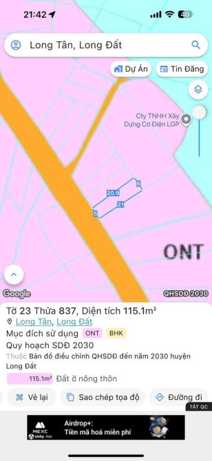 ĐẤT LONG TÂN - Đất Đỏ - Bà Rịa -850 triệu  📍 Đường nhựa thông từ 765 qua Hồ Suối Môn - 2