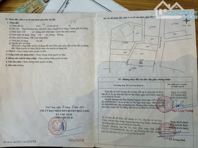 Bán lô đất bê tông 7m- đường ô tô Thông thoáng gần Chợ, gần Trường -gần Khu TĐC Dương Sơn - 3