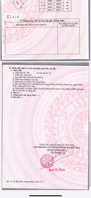 Bán cặp nền MT đường Quản Trọng Hoàng , phường Hưng Lợi . DT 565m2 - 3