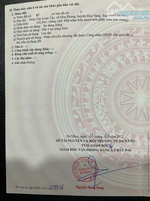 📌📌📌LÀM VIỆC TRỰC TIẾP GIÁ TỐT !!!✅bán 2 lô có bán lẻ túy loan tây gần sông túy loan - 3