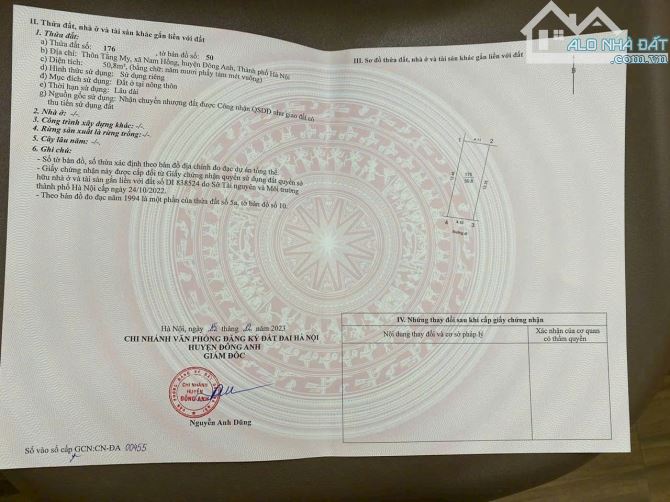 NGÕ 1 TẰNG MY - NAM HỒNG - ĐƯỜNG OTO - QUY HOẠCH GẦN ĐƯỜNG 24m NỐI VÀNH ĐAI 3   🔹 Diện tí - 4