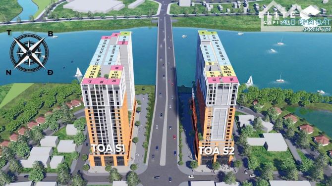 Căn hộ Spana Tower căn 1BR+ view pháo hoa, sông Hàn - Thành Phố .