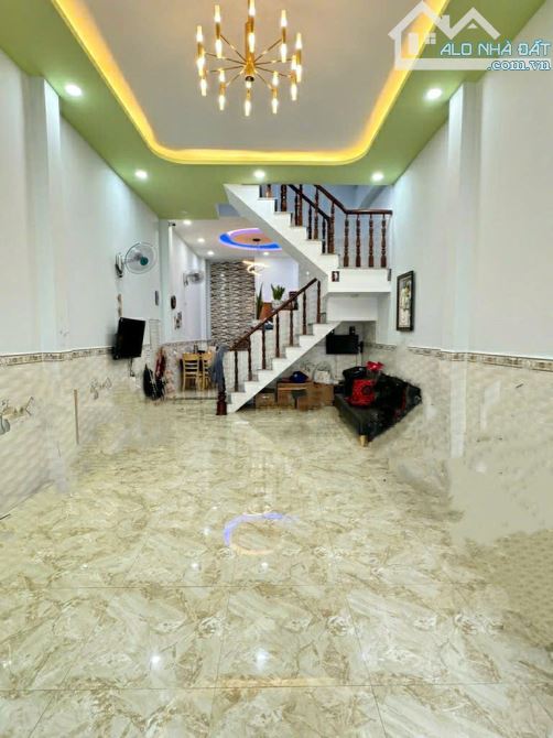 NHÀ 2 TẦNG - HẺM Ô TÔ 6M THÔNG LUỒNG -SỔ VUÔNG 60 M2.