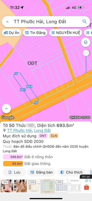🏡 2 LÔ LIỀN KỀ – ĐẤT BIỆT THỰ VƯỜN SIÊU ĐẸP – TT. PHƯỚC HẢI, LONG ĐẤT, BRVT 🏡