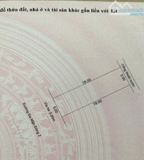 Bán lô ĐA MẶN ĐÔNG 2 (đường 7m5) - đối diện BV 600 giường, DT 90m2 giá 6ty950