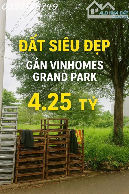 LÔ ĐẤT VÀNG VINHOMES GRAND PARK QUẬN 9 - P. LONG THẠNH MỸ - HẺM  THOÁNG RỘNG RÃI - 69.2M2