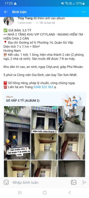 Nhà 50m2 ngang khủng 7m giá 3 tỷ 5 không quy hoạch lộ giới đường số 9 Phường 16 Gò Vấp SH