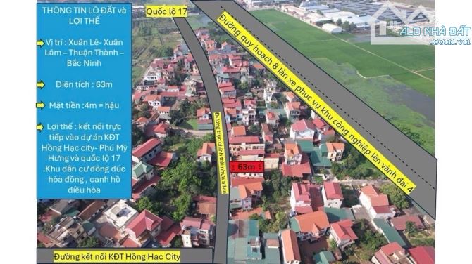 📢 BÁN ĐẤT XUÂN LÂM – THUẬN THÀNH, BẮC NINH 📢  • Diện tích: 70m²  • Giá: