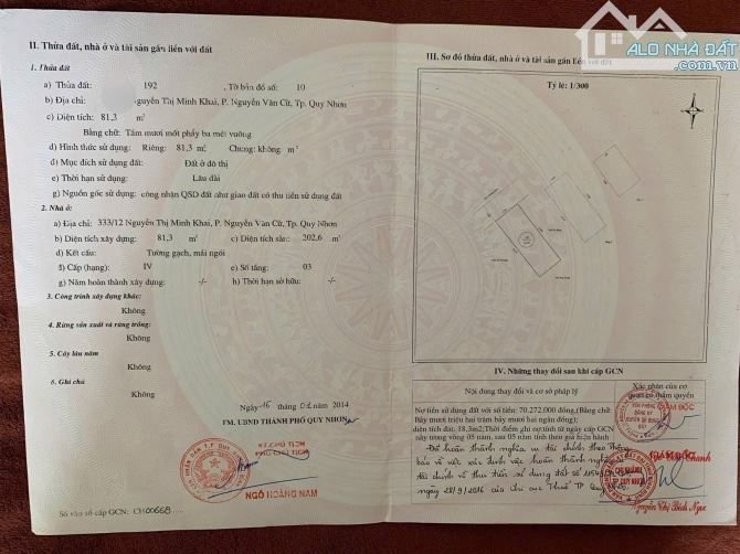 Bán nhà 2 tầng đường nội bộ ô tô Nguyễn Thị Minh Khai 81m2