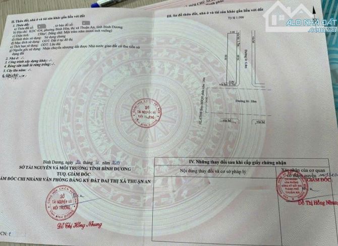 Bán căn góc dãy trọ 1T1L 5x30m, mặt tiền đường 434B p. Bình Hòa kế chợ, thu 30tr/th - 1