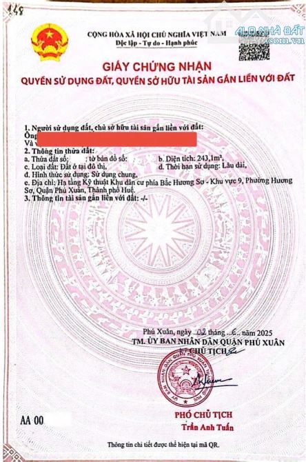 Lô góc Hương Sơ mặt tiền Phạm Văn Nghị - Hương Khê cách Tản Đà 20m - 1