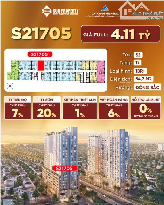 Căn hộ Spana Tower căn 1BR+ view pháo hoa, sông Hàn - Thành Phố . - 1