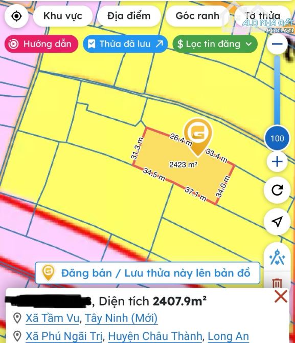Cần bán 2,4công đất lúa tại xã Phú Ngãi Trị, huyện Châu Thành, Long An (cũ) - 1
