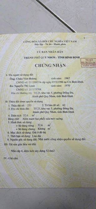 Bán nhanh nhà cấp 4 hẻm 1029/11 Trần Hưng Đạo - 1