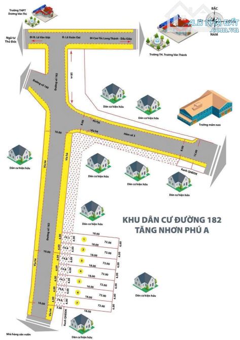 Chính chủ gửi bán lô đất MT đường 182 phường tăng nhơn phú A quận 9 cũ thành phố Hồ Chí m4 - 1