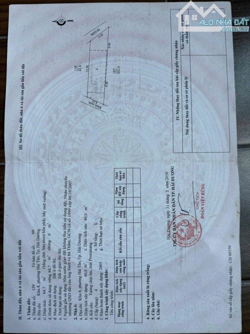 Bán nhà C4 ngõ Lê Thanh Nghị, phường Hải Tân,tp Hải Dương cũ - 1
