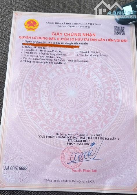 ⭐ 📌📌📌LÀM VIỆC TRỰC TIẾP GIÁ TỐT !!! 🌹 bán lô Đất trồng cây hàng năm Thôn Diêu Phong - 1