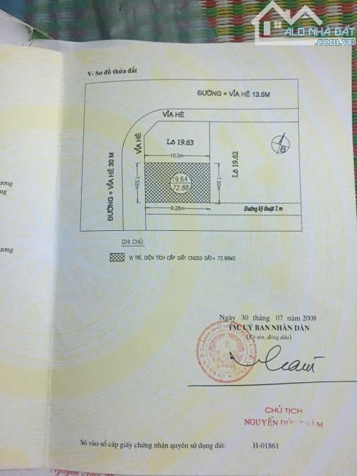 Bán đất mặt đường đôi Tứ Minh, ph Tứ Minh, TP HD, 72.88m2, mt 7.52m, giá rất tốt chỉ 3.x t - 1