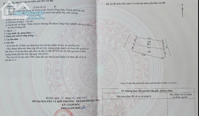 Bán đất LK thôn Lực Canh Đông Anh 88.7m², gần Vin Cổ Loa, ô tô tránh, nở hậu, giá tốt - 3