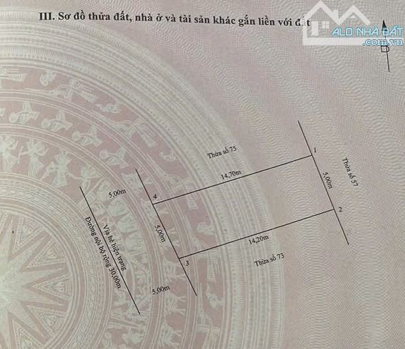 72m2 mặt đường đôi 30m TĐC Cây Đa - Ngang 5m - Tây Tứ Trạch - 2
