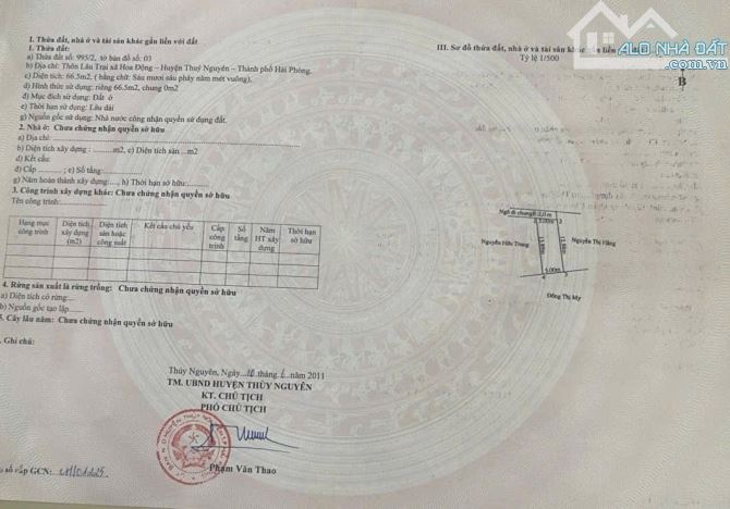 ✅Chính chủ gửi bán lô đất tại phường Thuỷ Nguyên ( Hoa động cũ) - 2
