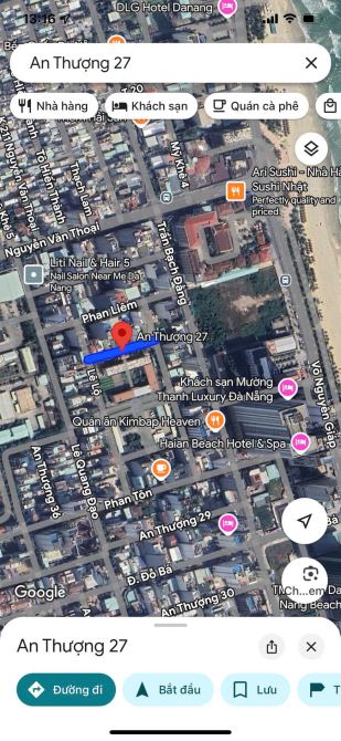 Bán đất mặt tiền An Thượng 27, Mỹ An, Ngũ Hành Sơn, Đà Nẵng - Diện tích 90m2 (4.5x20) - Hư - 2