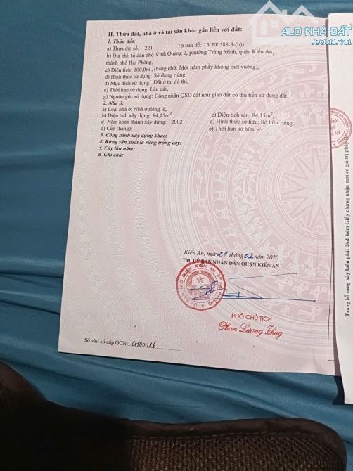 Bán nhà 1 tầng mái bằng ngõ ô tô tránh nhau tại Kiến An - 2