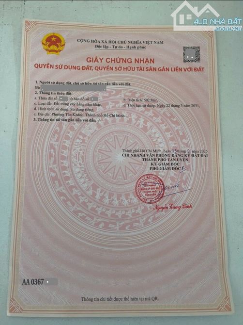 Bán đất 8.5x59.5m, mặt tiền chợ Khánh Long p. Tân Phước Khánh - 2