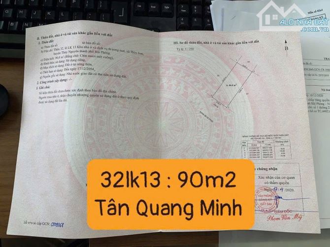 BÁN ĐẤT KHU ĐÔ THỊ XANH TÂN QUANG MINH - p. Thuỷ Sơn cũ- Thuỷ Nguyên - 2