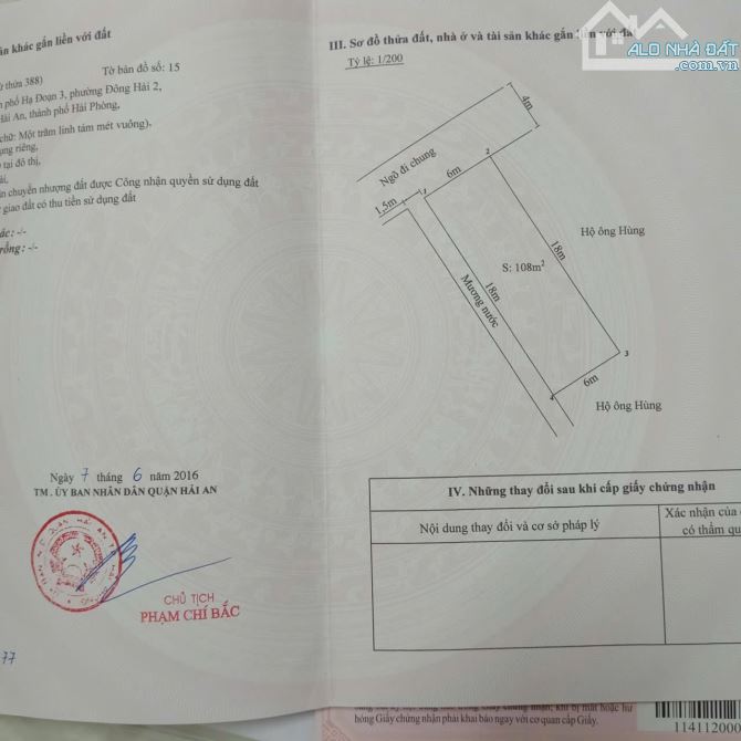 Chính chủ gửi bán đất mặt ngõ 681 hạ đoạn 3- Đông hải 2 - 3
