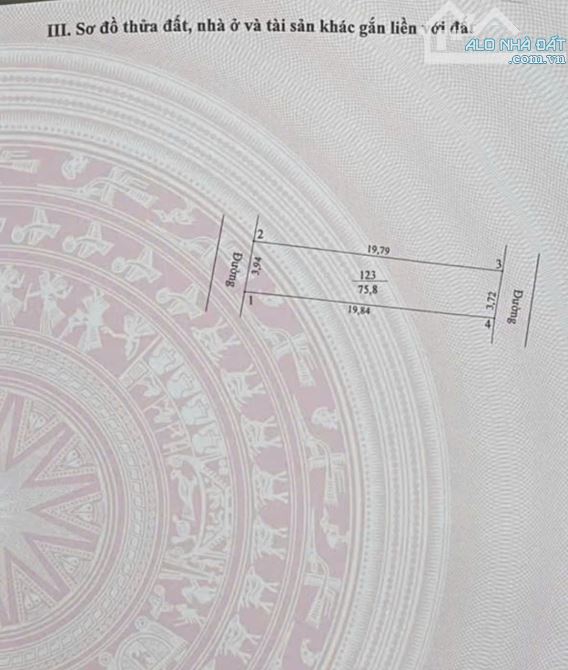 CHÍNH CHỦ BÁN LÔ ĐẤT 75M TT VÂN ĐÌNH ỨNG HÒA, GẦN QL 21B TRÁNH, SÁT TỈNH LỘ, 2 THOÁNG, ÔTÔ - 3