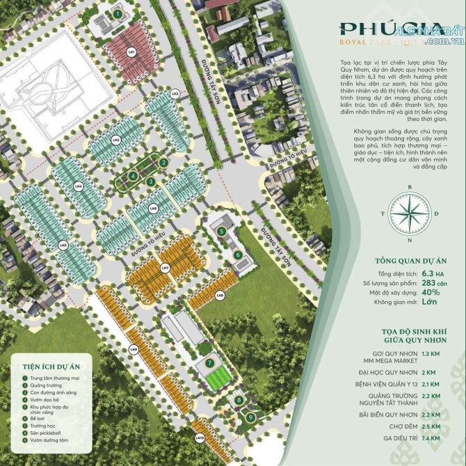 Khu đô thị Phú Gia Royal Park - Vị trí vàng TT Quy Nhơn - Gần Biển - Chỉ có 283 căn - 3