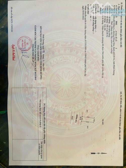 Bán Đất Tái Định Cư Thapchamr Đông Hòa tp dĩ an Bình Dương 3 tỷ 900 triệu - 4