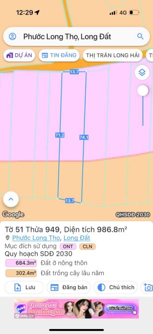 BÁN ĐẤT XÃ ĐẤT ĐỎ - TP HỒ CHÍ MINH; KHU TOÀN NHÀ VƯỜN BIỆT THỰ 🌈🌈🌈DT 987M2 ~ 1000M2 - - 4